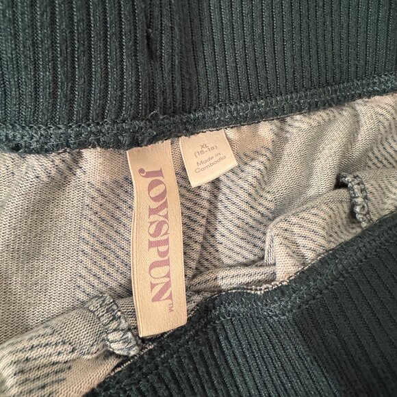 Joyspun Plaid Lounge Set | Soft Knit Top & Wide-Leg Pants | Size XXL - Picture 4 of 5